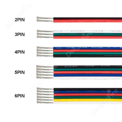 PVC 4Pin 5Pin 6Pin изолировал медную проволоку 18 гибкого кабеля 20 соединитель 22AWG JST SM