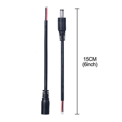 DC длины 15cm к меди провода разъем-вилки удлинительного кабеля DC женской