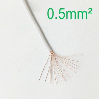ядр гибкого кабеля 2.1A 0.5mm изолированное PVC обожженное твердым телом медное