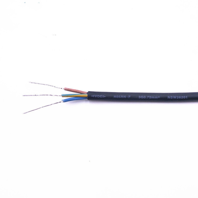Аттестация VDE CCC ROHS кабеля 0.75mm2 гибкого трубопровода черноты ODM OEM резиновая