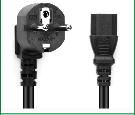Штепсельная вилка CEE7/7 Schuko к шнурам питания VDE C15 IEC 60320 для бытовой техники